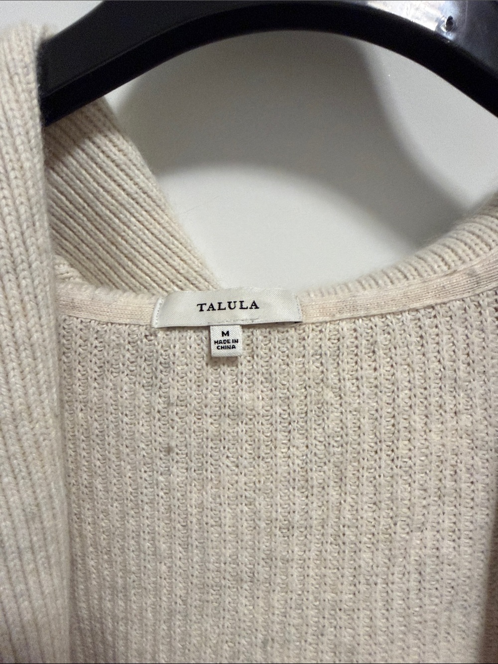 Talula Cream Open-Front Ribbed Cardigan - Picture 2 of 4